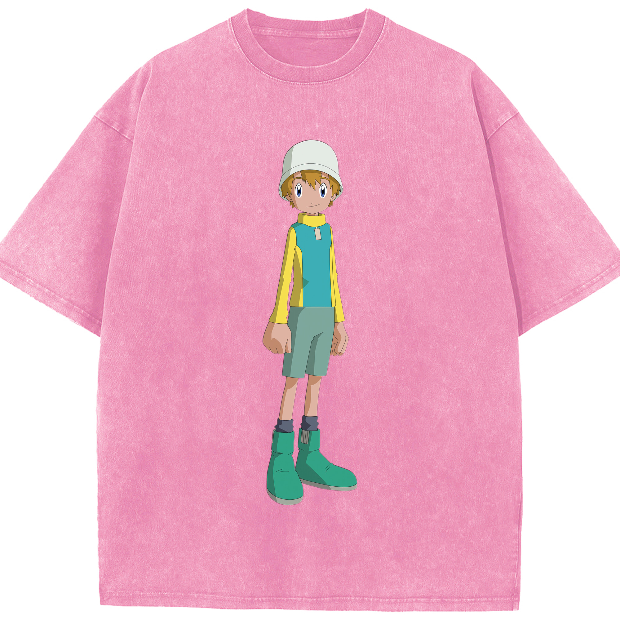 （画像用） Digimon デジタルモンスター/デジモン 綿100% ヴィンテージ風 半袖Tシャツ（フロントプリント）